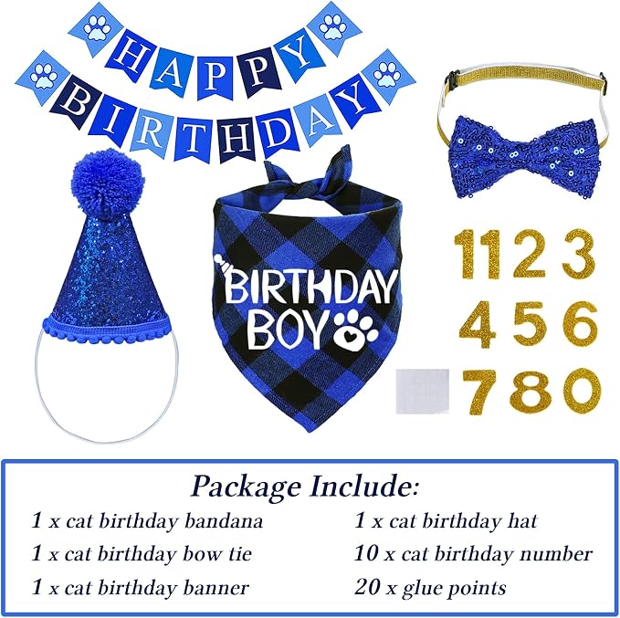 STMK Cat Birthday Party Supplies, Cat Birthday Hat - Image 3