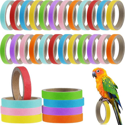 Jenaai 24 Pcs Chew Bagels Bird Toys by Jenaai