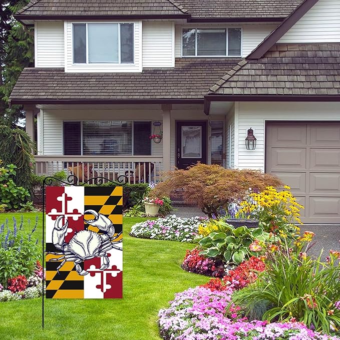 Maryland Summer Garden Flag, Maryland State Crab Flag, Crabs Nautical Garden - Image 5