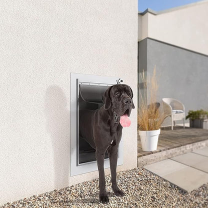 Baboni Pet Door for Wall, Steel Frame and Telescoping Tunnel, Aluminum Lock - Image 8