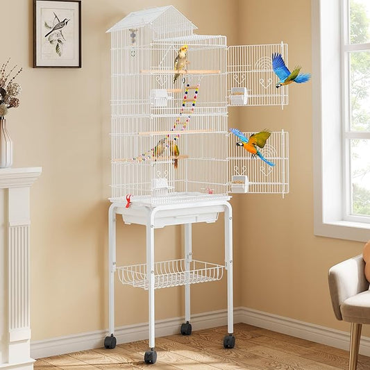 YITAHOME 62 inch Metal Bird Cage, Large Parakeet Cages by YITAHOME