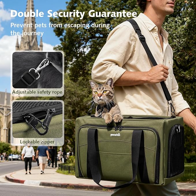 Pecute Cat Carrier Expandable, Stable Pet Carrier - Image 5
