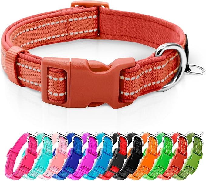 azuza Reflective Dog Collar, Soft Neoprene Padded Pet Collar by azuza