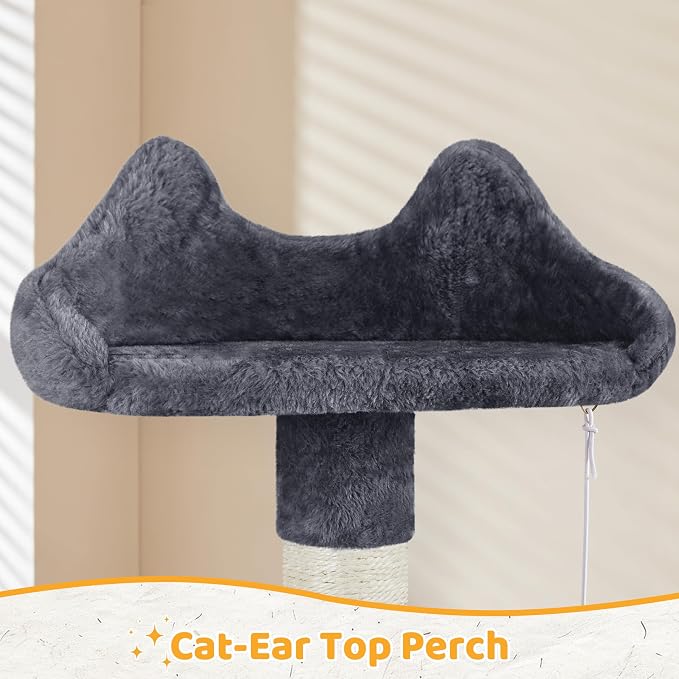 Yaheetech 54in Cat Tree, Spacious Condo and Hammock, Ideal Activity Center - Image 4
