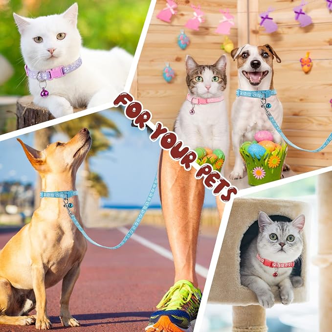 Amylove 48 Pcs Dog Collar and Leash Set, Polypropylene Adjustable Puppy Collars - Image 7