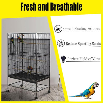 Bird Cage Seed Catcher Large Bird Cage Cover 118 * 31 inches Adjustable Net - Image 3