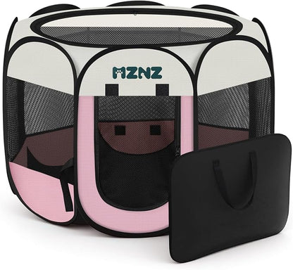 Dog Cat Playpen, Portable Puppy Pet Crate Indoor by MZNZ