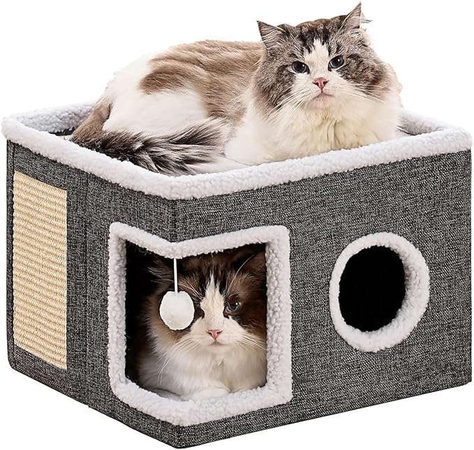 Cat Beds for Indoor Cats, Large Cat Cave by Unknown