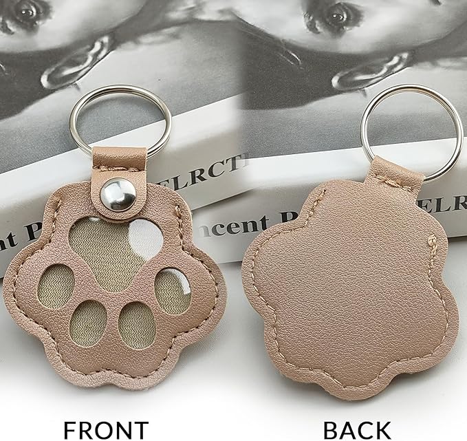 Dog Hair Keychain, Leather Pet Hair Collector Keychains, Pet Fur Keepsake Gift - Image 4
