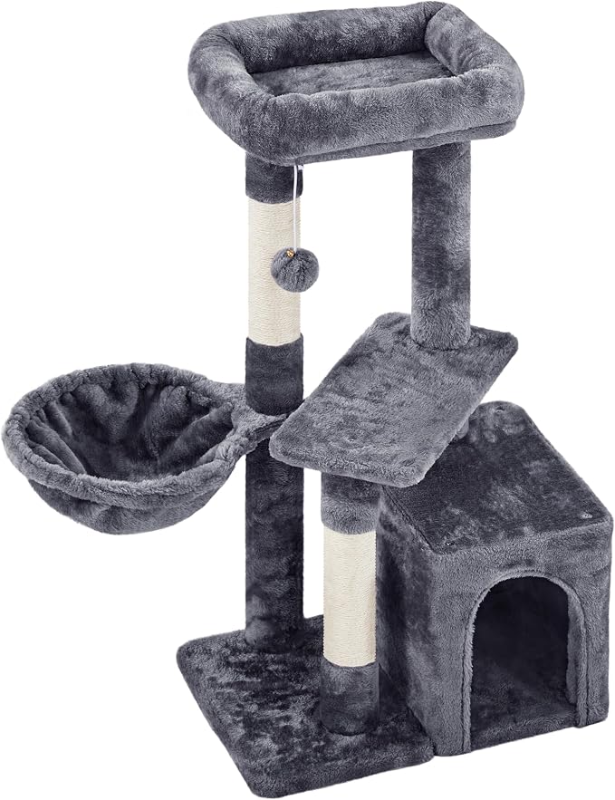 Topeakmart Cat Tree Cat Tower for Indoor Cats, 34.5in Cute Cat Tree Activity by Topeakmart