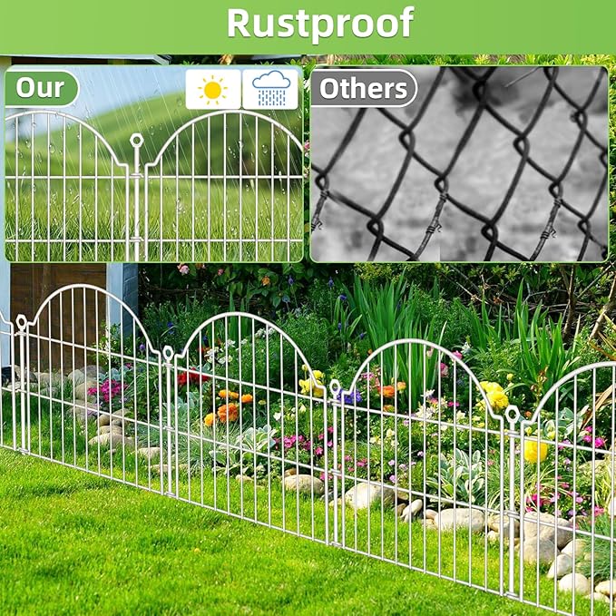 10 Panels No Dig Decorative Garden Fence - Image 5
