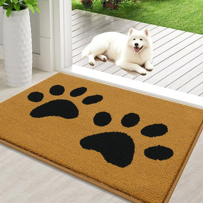 Buganda Dog Door Mat for Muddy Paws, Absorbent Dirt Trapper Washable Indoor by Buganda