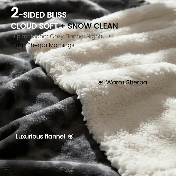 gogobunny Waterproof Bed Blanket, Reversible Sherpa Fleece Throw Blanket - Image 4