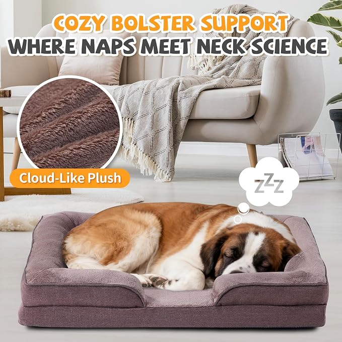 Makigued Orthopedic Dog Bed for Large Dogs Egg Crate Foam Pet Sofa - Image 3