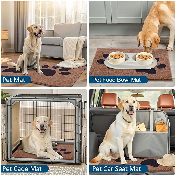 Buganda Dog Door Mat for Muddy Paws, Absorbent Dirt Trapper Washable Indoor - Image 9