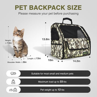 Collapsible Cat Backpack Carrier, Dog Backpack Carrier - Image 5