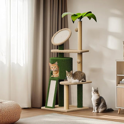 Erinnyees 57" Coconut Cat Tree for Indoor Cats, Spacious Platform, - Image 7