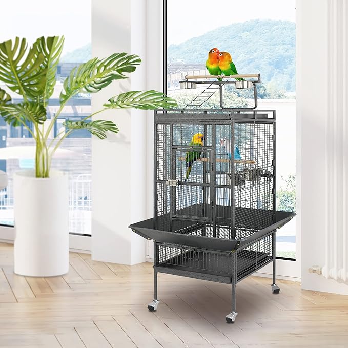 SUPER DEAL PRO 61-inch 2in1 Large Bird Cage - Image 2
