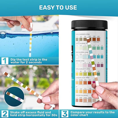 Pool Test Strips 8-in-1, 150 Quick and Accurate Pool and Hot Tub Test Strips - Image 4