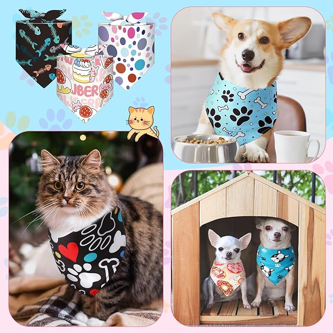 Amylove 120 Pcs St. Patrick's Day Dog Bandanas Bulk Holiday Triangle Dog Pack - Image 4