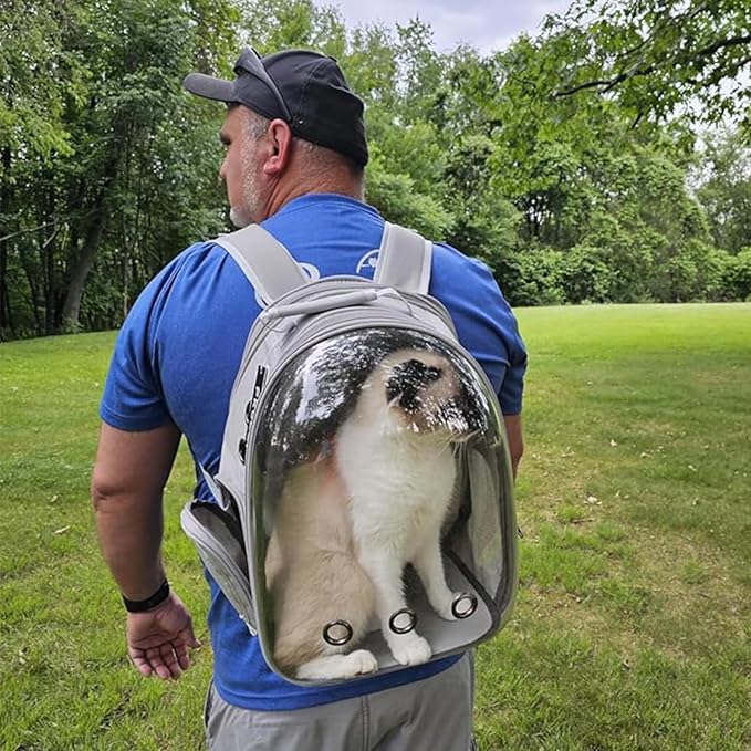 Cat Backpack Carrier, Back Expandable Pet Backpack - Image 8