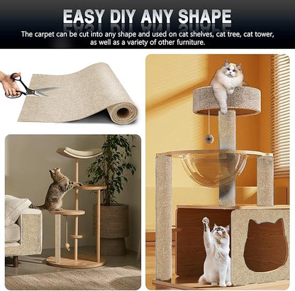 Cat Scratch Mat for Couch, Wall & Cat Tree – 78.7" Trimmable Self-Adhesive Cat - Image 6