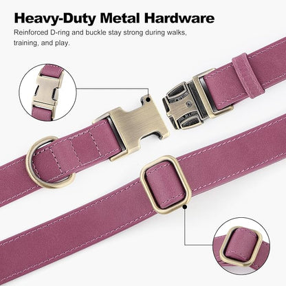Plutus Pet Genuine Leather Dog Collar – Adjustable Pet Collar - Image 5
