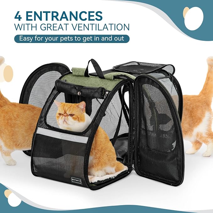 Petsfit Cat Backpack Carrier, Dog Carrier Backpacks Expandable - Image 3