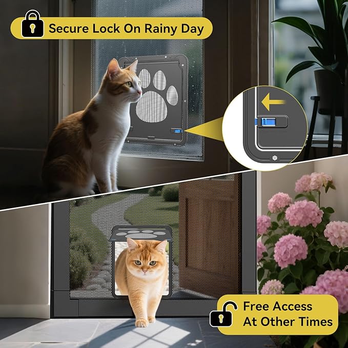 PETLESO Dog Door for Screen Door, Cat Door Screen Small Dog Door Insert for - Image 4