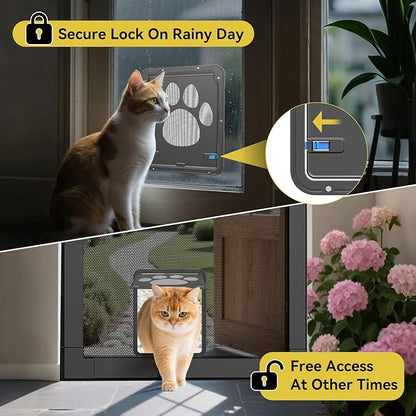 PETLESO Dog Door for Screen Door, Cat Door Screen Small Dog Door Insert for - Image 4