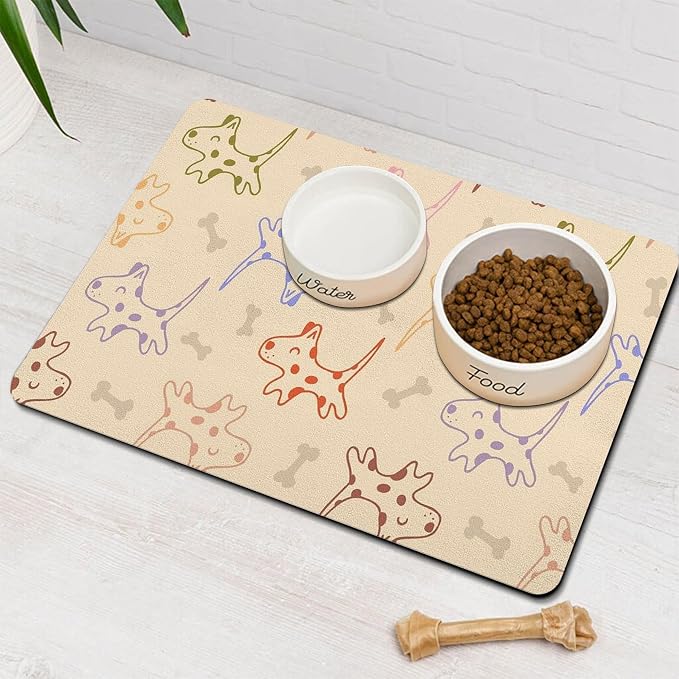 Pet Feeding Mat for Floors Waterproof Dog Mat for Food and Water Absorbent - Image 8