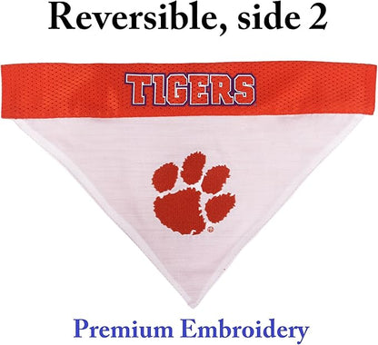 Pets First Collegiate Pet Accessories, Reversible Bandana, Clemson Tigers - Image 2