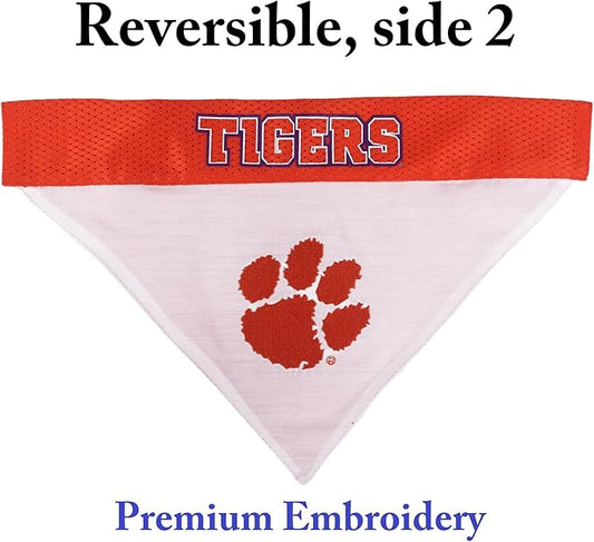 Pets First Collegiate Pet Accessories, Reversible Bandana, Clemson Tigers - Image 2