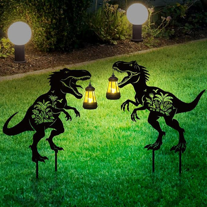 Dinosaur Metal Garden Stakes Yard Decor - Image 3