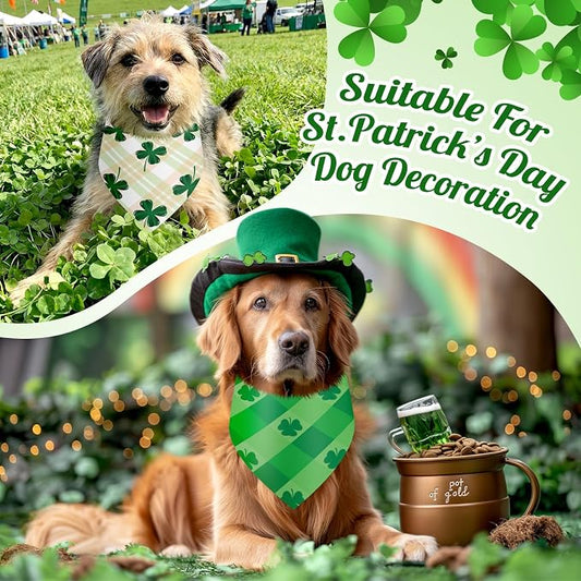 Weewooday 50 Pcs St Patricks Day Bandanas Bulk - Image 2
