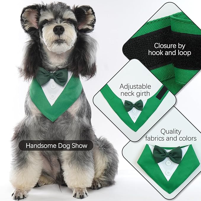 FUAMEY Dog Tuxedo St.Patrick's for Medium Dogs, Dog Formal Suit Dogs Attire Pet - Image 6