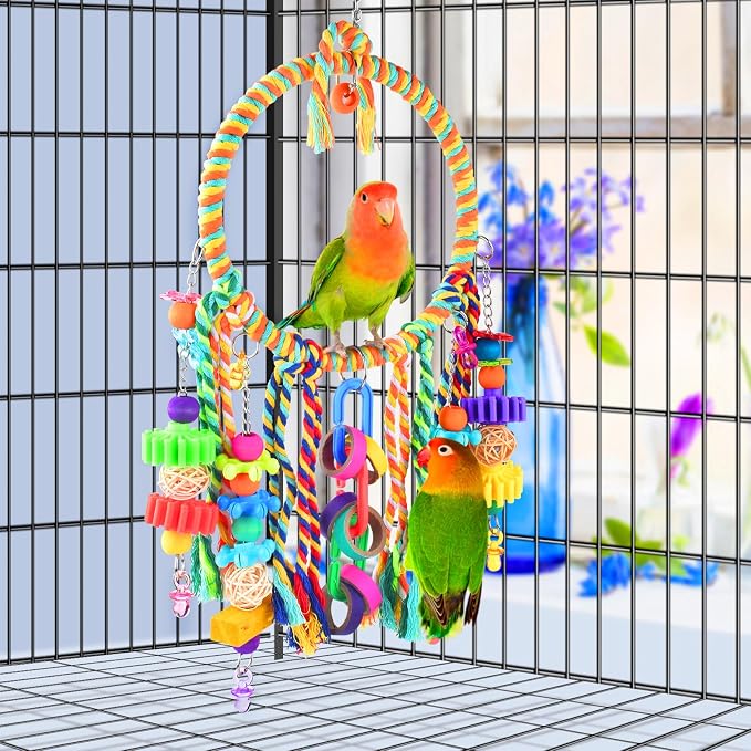 KATUMO Bird Toys, Bird Swing Toy Bird Perch - Image 4