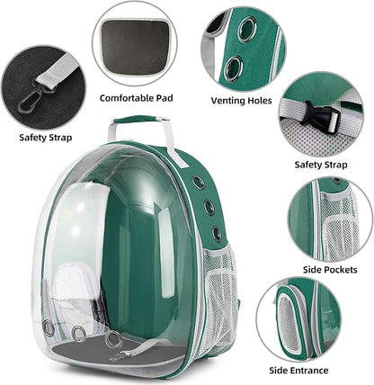 Pet Backpack Carrier, Bubble Backpack Cat Carrier, Pets and Small Dogs - Image 4