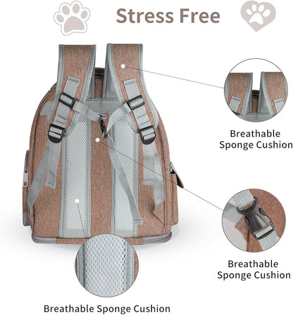 Cat Backpack Carrier for Cats and Small Dogs, Breathable Cat Bubble Backpack - Image 6