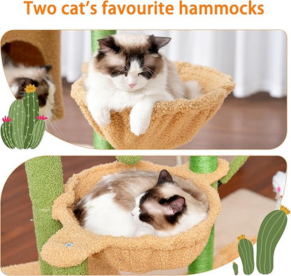 Heybly Cat Tree, 39.4 Inches Cactus Tower Condo - Image 4