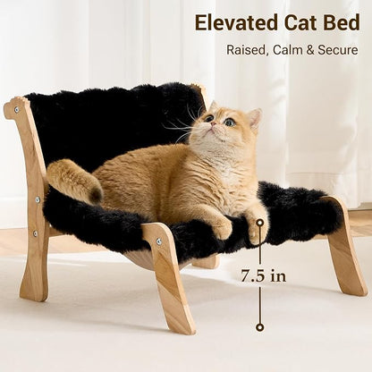 Solid Wood Cat Couch Bed for Indoor Cats, Modern Cat Sofa - Image 3