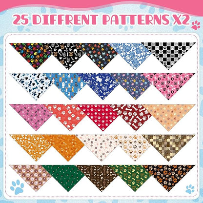 Kacctyen 50 Pcs Dog Bandanas Bulk Bandanas - Image 6