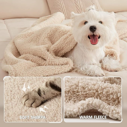 1 Pack 3 Calming Blankets Fluffy Premium Fleece Pet Blanket Soft Sherpa Throw - Image 2