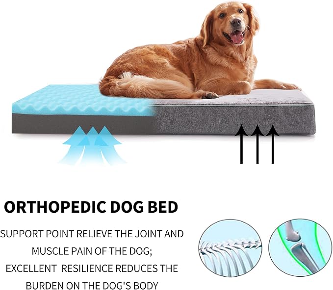 Orthopedic Memory Foam Dog Bed, Cooling Dog Beds - Image 4
