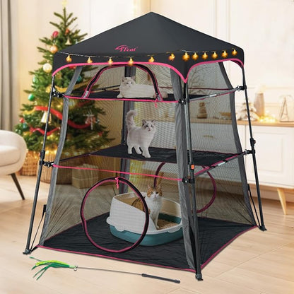 Pop Up Catio Cat Enclosure for Indoor and Outdoor by ITENT