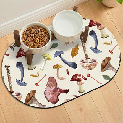 24''x16'' Absorbent Dog Food Mat, No Stains Quick Dry Pet Water Mat Protect by METEOROCK