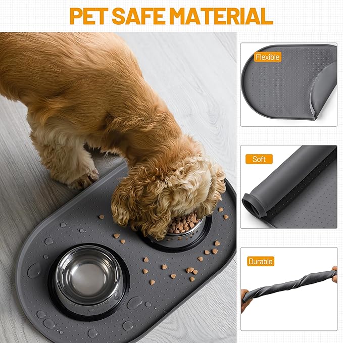 Hubulk 100% Waterproof Silicone Pet Feeding Mat - Image 5