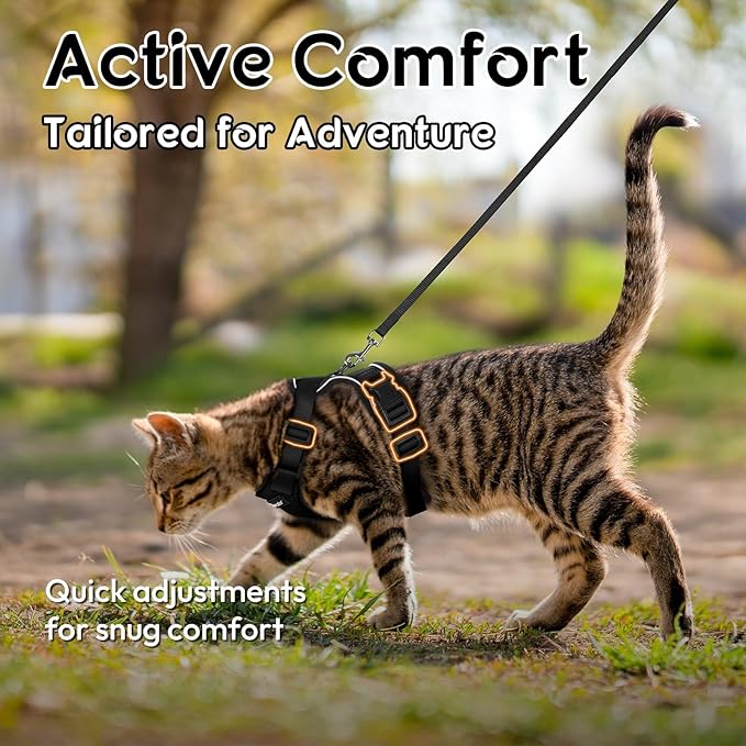 Dooradar Cat Harness and Leash Set, Escape Proof Safe Adjustable Kitten Vest - Image 4