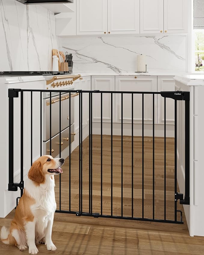 Cumbor 34" Extra Tall No Bottom Bar Baby Gate by Cumbor