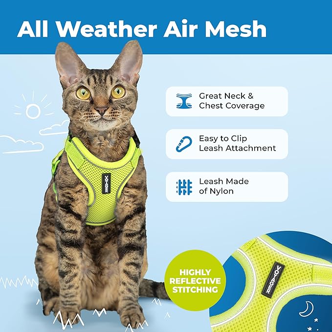 Voyager Escape-Proof Step-in Lock Cat Harness & 5ft Neoprene-Handle Leash Set - Image 3